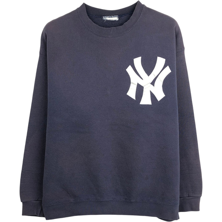 MLB New York Yankees sweatshirt, men's size L (approx.) unclear navy blue type Vintage Second Hand