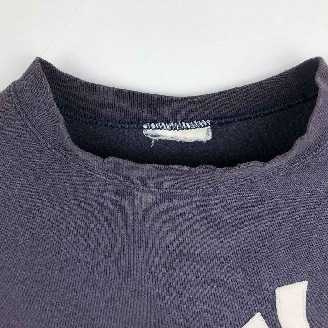 MLB New York Yankees sweatshirt, men's size L (approx.) unclear navy blue type Vintage Second Hand