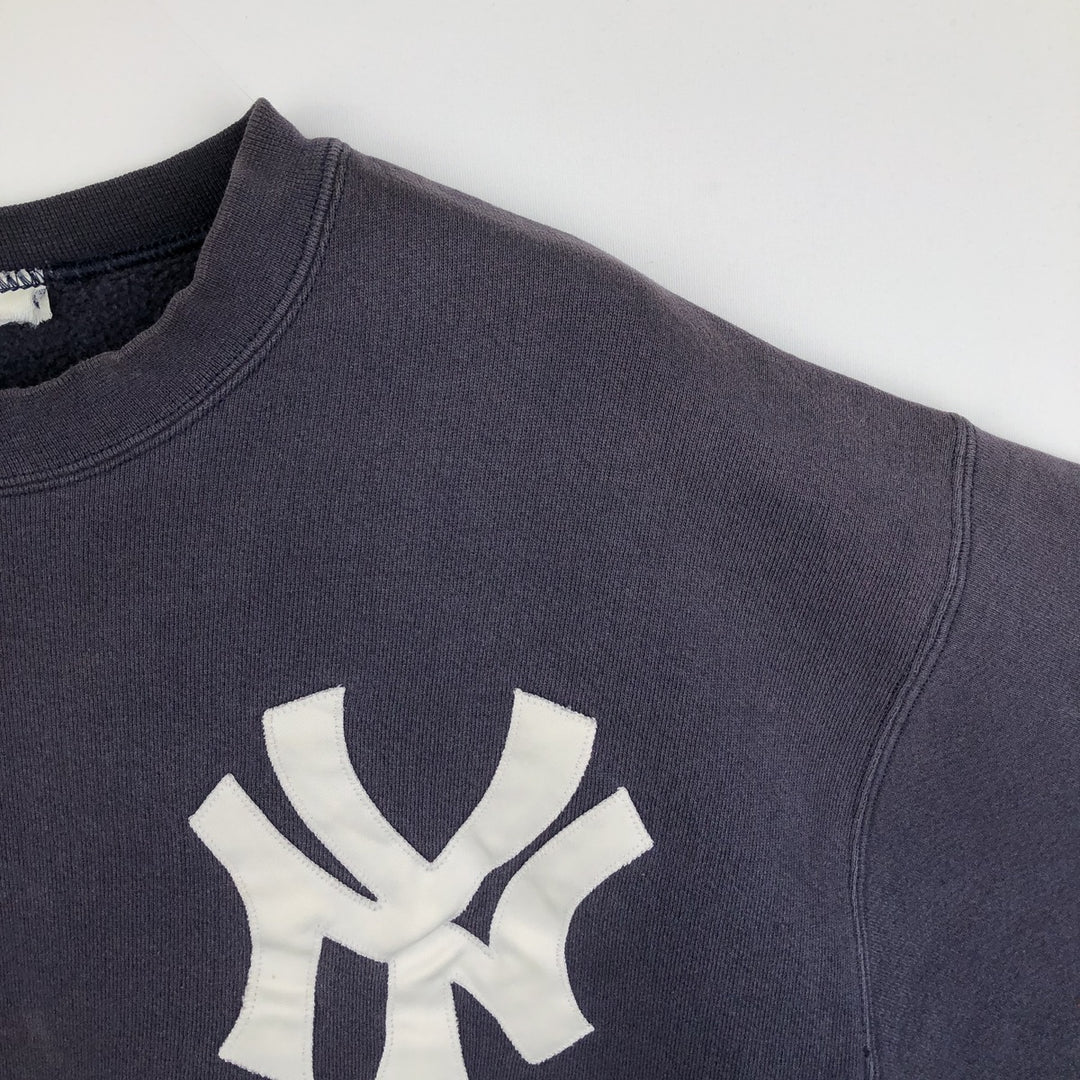 MLB New York Yankees sweatshirt, men's size L (approx.) unclear navy blue type Vintage Second Hand