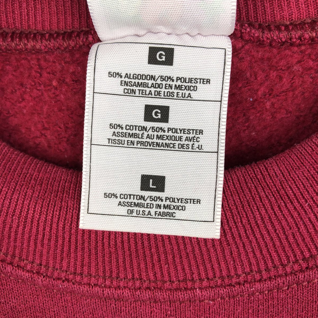 2000'S Fruit of the Loom print sweatshirt, men's size L cotton Red type red-purple Vintage Second Hand