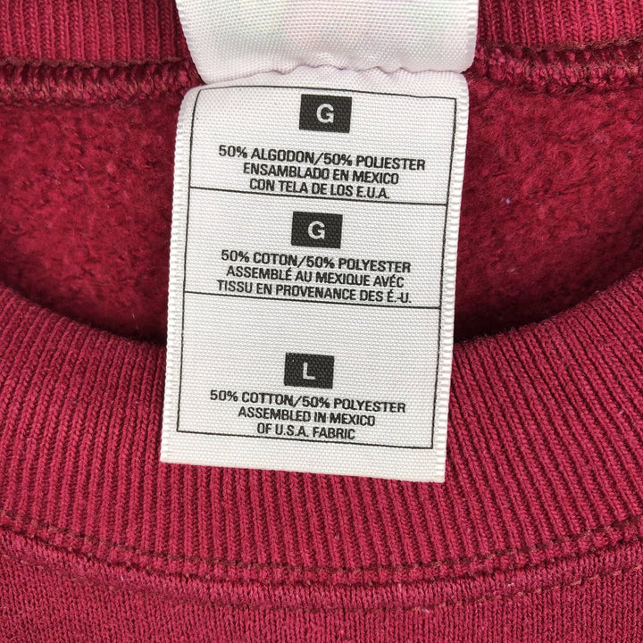 2000'S Fruit of the Loom print sweatshirt, men's size L cotton Red type red-purple Vintage Second Hand