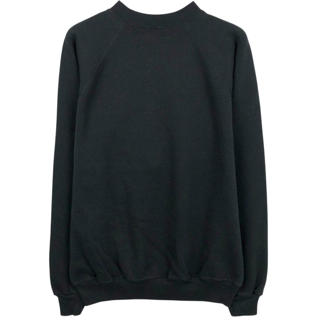 80'S Hanes Blue Tag Message Print Sweatshirt, Made in USA, Men's Size L (approx.), Vintage cotton black type Vintage Second Hand
