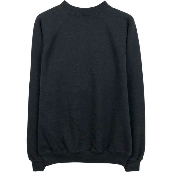 80'S Hanes Blue Tag Message Print Sweatshirt, Made in USA, Men's Size L (approx.), Vintage cotton black type Vintage Second Hand