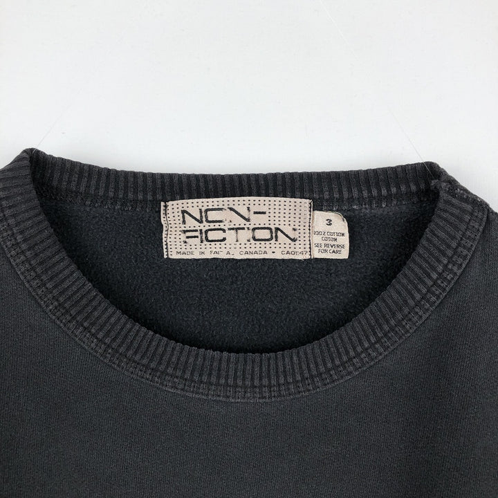 Vintage 90'S NON-FICTION printed sweatshirt, made in Canada, men's size XL cotton black type Vintage Second Hand