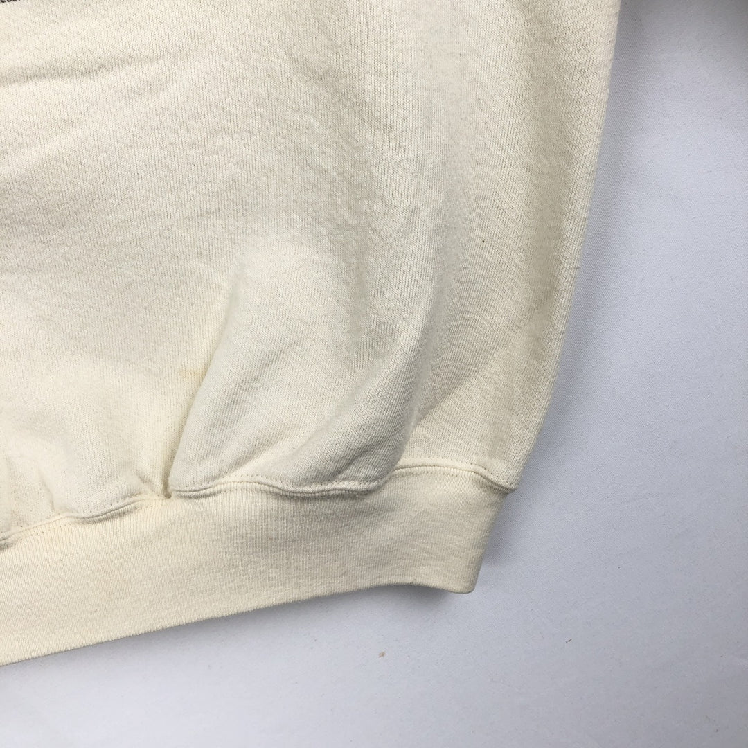 90'S Fruit of the Loom Floral Sunflower Pattern Print Sweatshirt, Made in USA, Men's Size L (approx.), Vintage cotton unbleached Vintage Second Hand