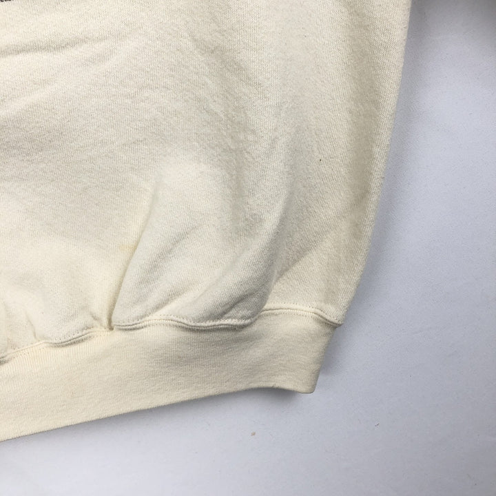 90'S Fruit of the Loom Floral Sunflower Pattern Print Sweatshirt, Made in USA, Men's Size L (approx.), Vintage cotton unbleached Vintage Second Hand