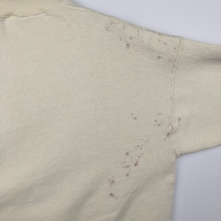 90'S Fruit of the Loom Floral Sunflower Pattern Print Sweatshirt, Made in USA, Men's Size L (approx.), Vintage cotton unbleached Vintage Second Hand