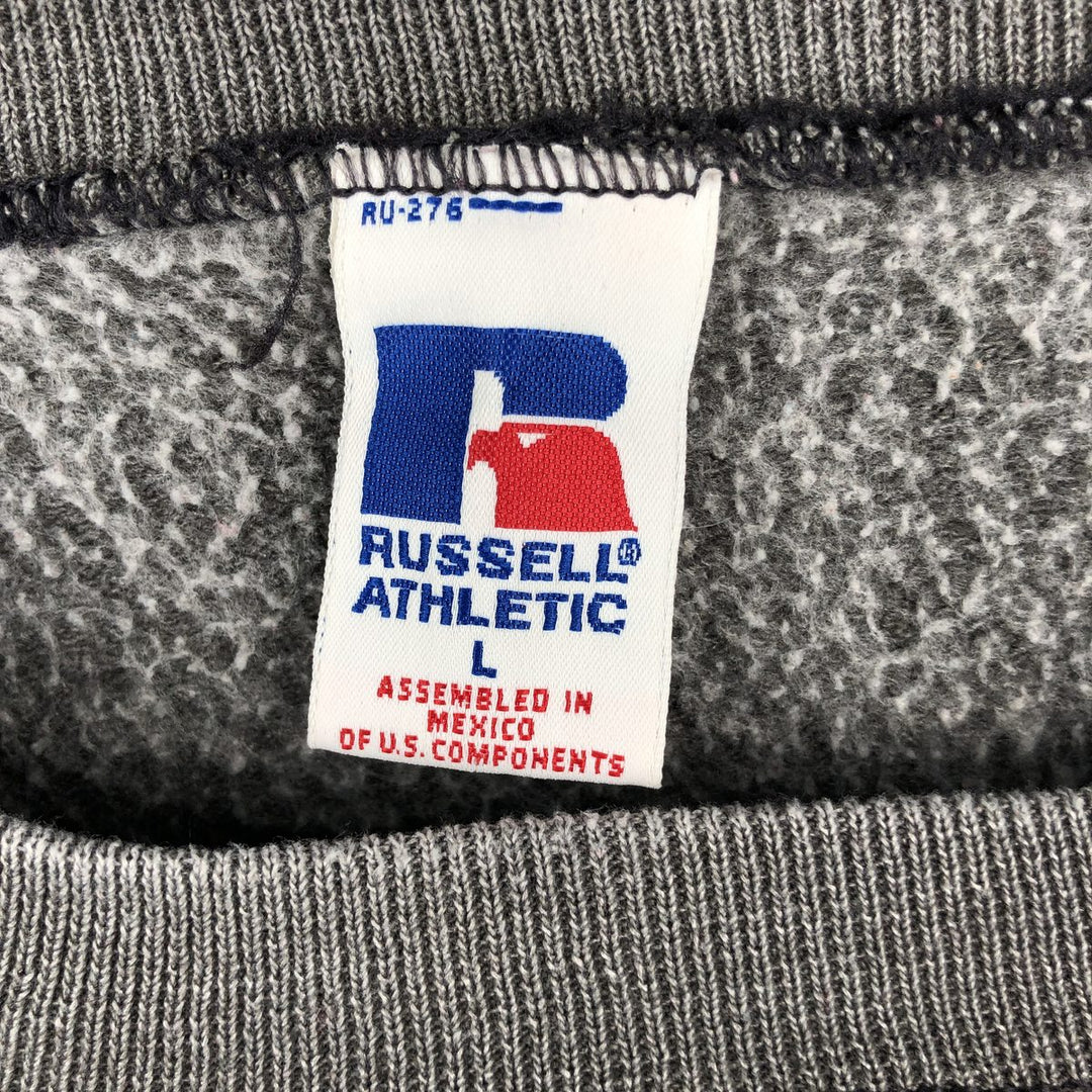 90'S Russell plain blank sweatshirt, sweatshirt, men's size L, vintage cotton gray type Vintage Second Hand