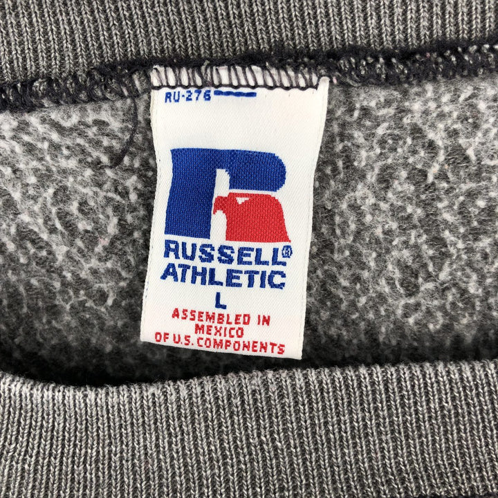 90'S Russell plain blank sweatshirt, sweatshirt, men's size L, vintage cotton gray type Vintage Second Hand