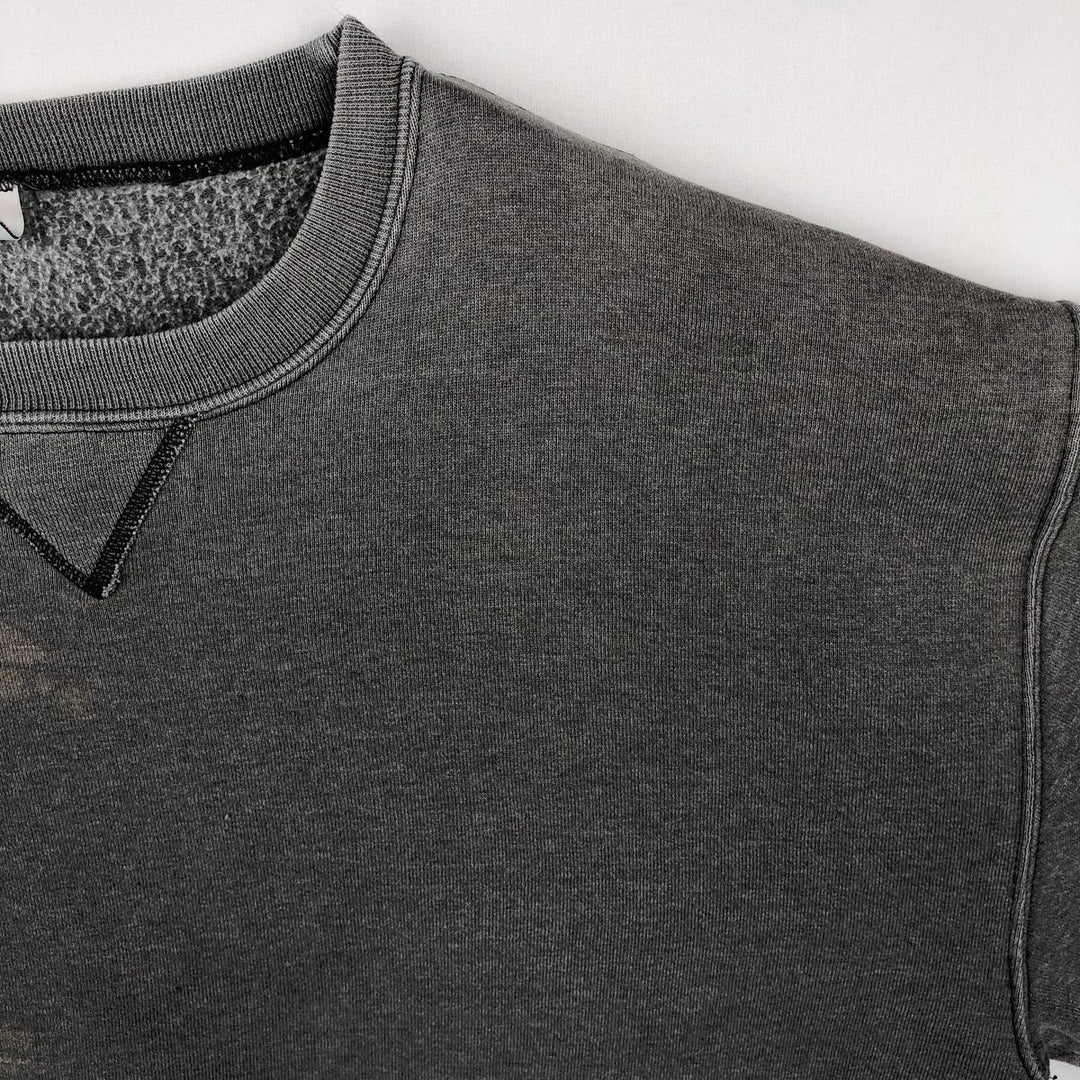 90'S Russell plain blank sweatshirt, sweatshirt, men's size L, vintage cotton gray type Vintage Second Hand