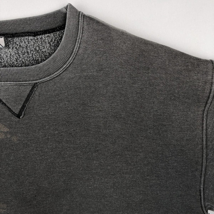 90'S Russell plain blank sweatshirt, sweatshirt, men's size L, vintage cotton gray type Vintage Second Hand