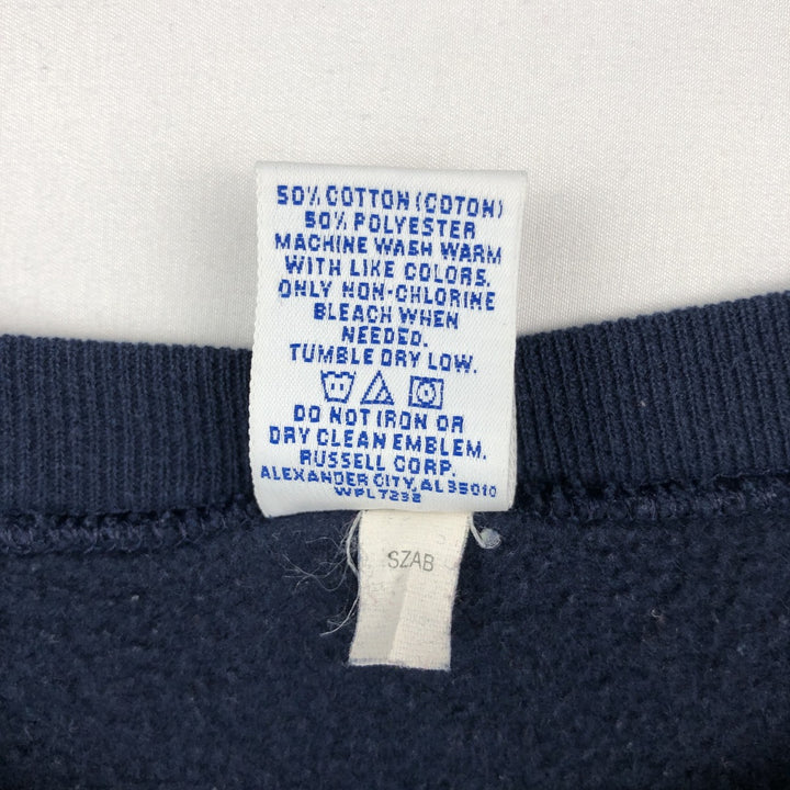 90'S Russell plain blank sweatshirt, sweatshirt, men's XL size, vintage cotton navy blue type Vintage Second Hand