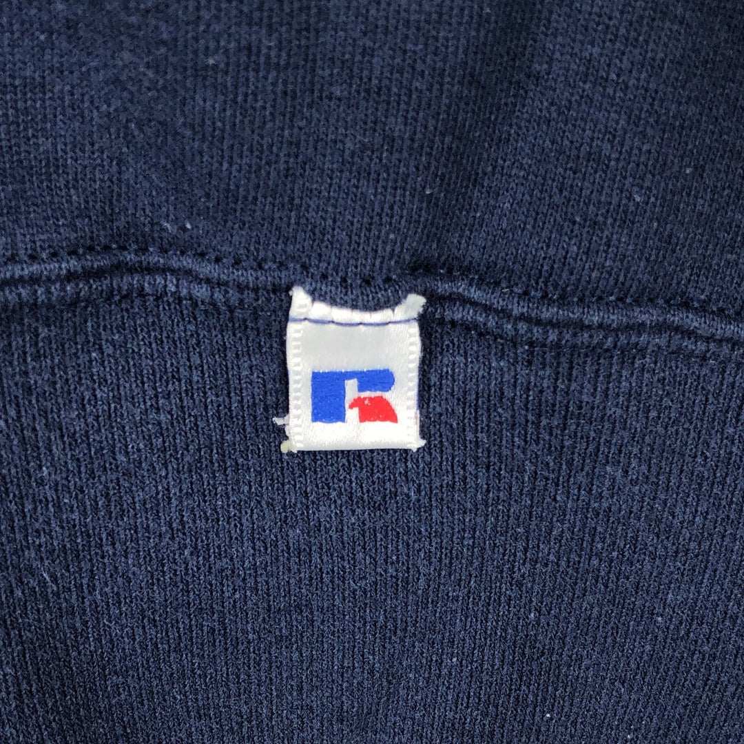 90'S Russell plain blank sweatshirt, sweatshirt, men's XL size, vintage cotton navy blue type Vintage Second Hand