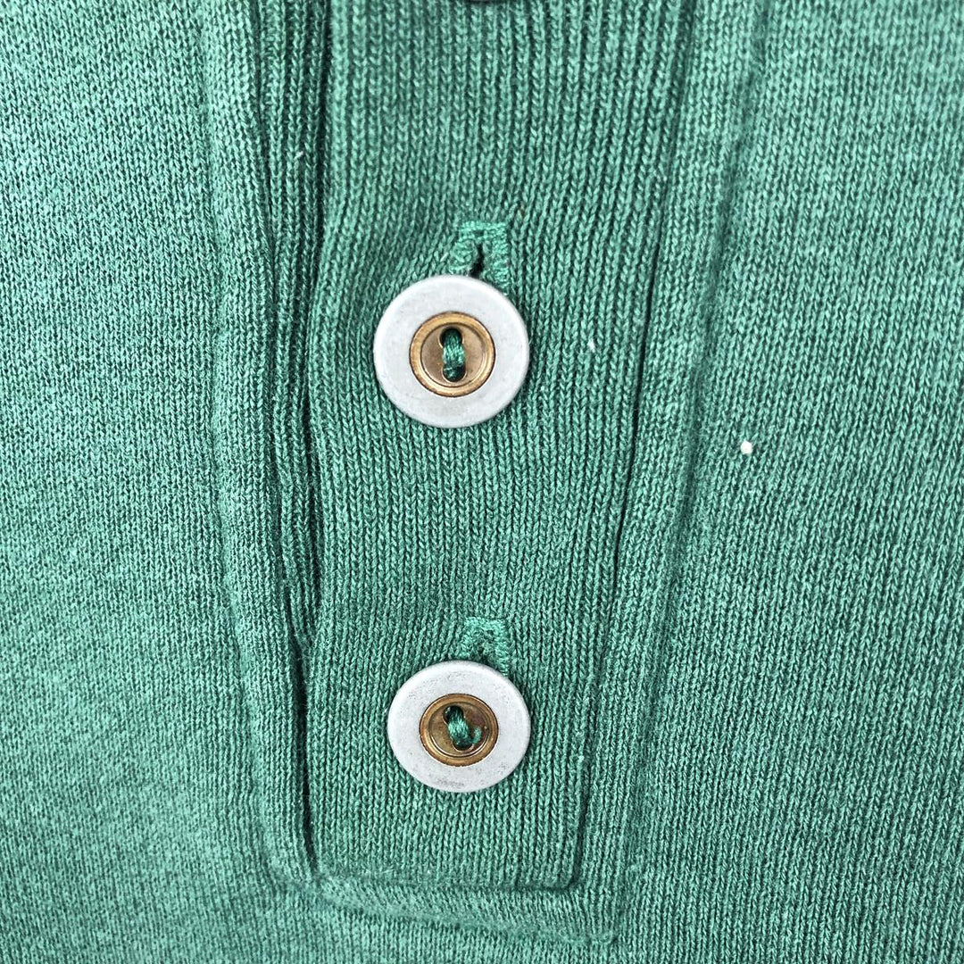 90'S Russell Henley Neck Plain Blank Sweatshirt, Made in USA, Men's XL Equivalent, Vintage cotton green type Vintage Second Hand