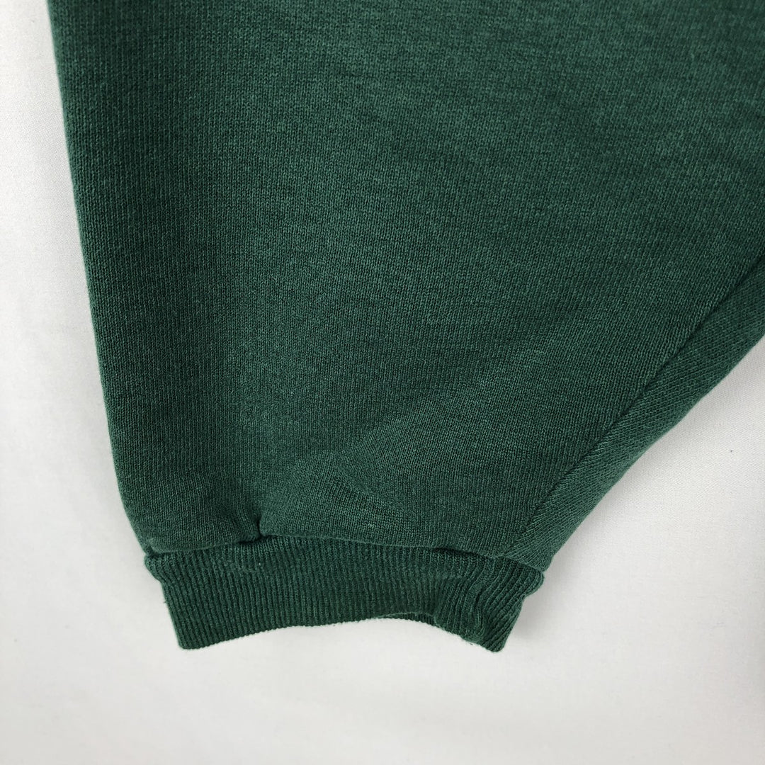 90'S Russell Henley Neck Plain Blank Sweatshirt, Made in USA, Men's XL Equivalent, Vintage cotton green type Vintage Second Hand
