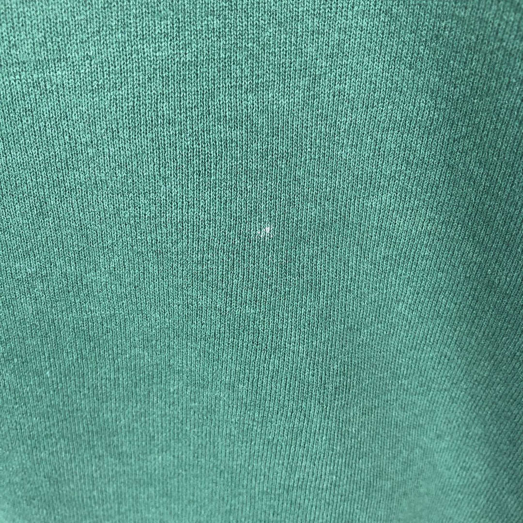 90'S Russell Henley Neck Plain Blank Sweatshirt, Made in USA, Men's XL Equivalent, Vintage cotton green type Vintage Second Hand
