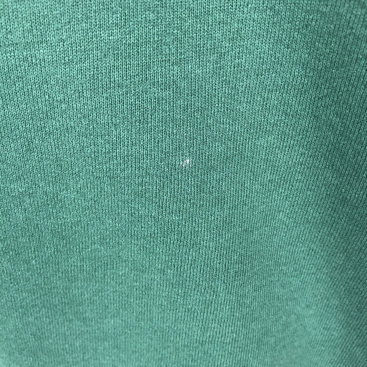 90'S Russell Henley Neck Plain Blank Sweatshirt, Made in USA, Men's XL Equivalent, Vintage cotton green type Vintage Second Hand
