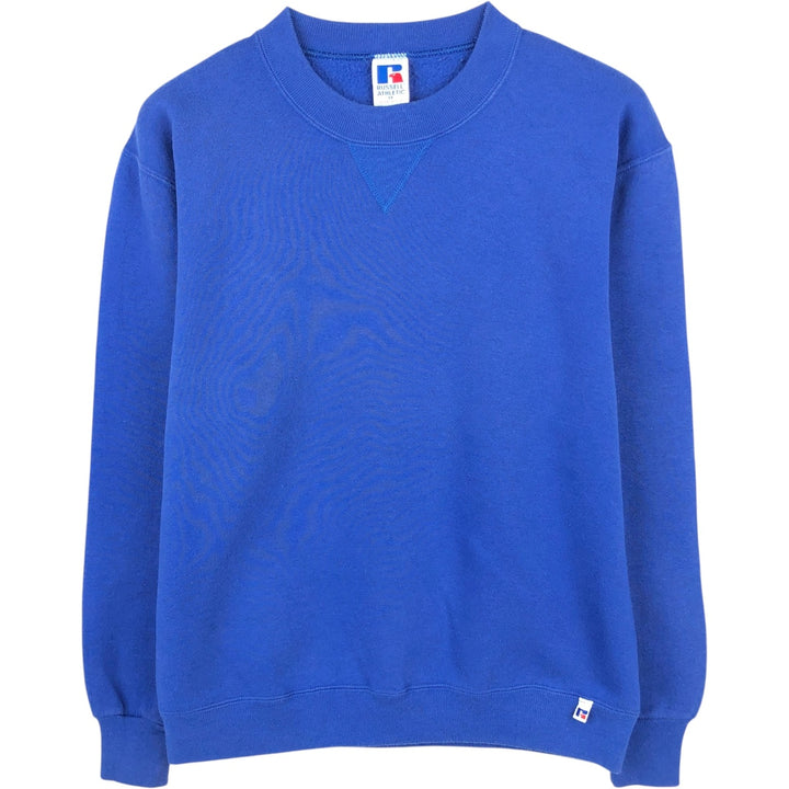 90'S Russell plain blank sweatshirt, sweatshirt, made in USA, men's size M, vintage cotton blue type Vintage Second Hand