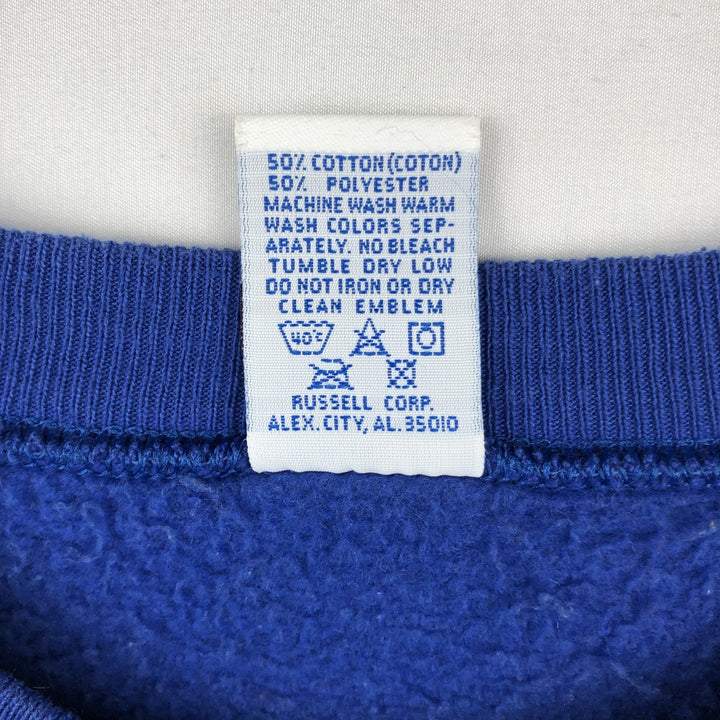 90'S Russell plain blank sweatshirt, sweatshirt, made in USA, men's size M, vintage cotton blue type Vintage Second Hand