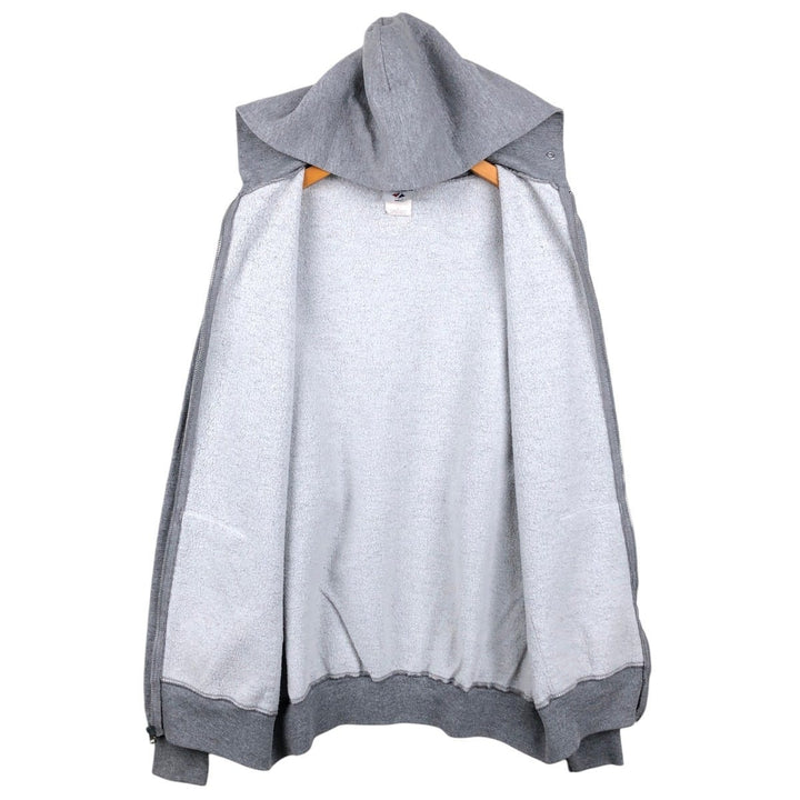 Vintage 90s-00'S Jerzees full-zip sweatshirt hoodie, size L, men's polyester gray type Vintage Second Hand