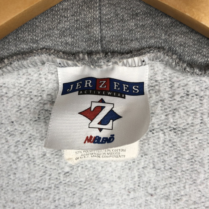 Vintage 90s-00'S Jerzees full-zip sweatshirt hoodie, size L, men's polyester gray type Vintage Second Hand