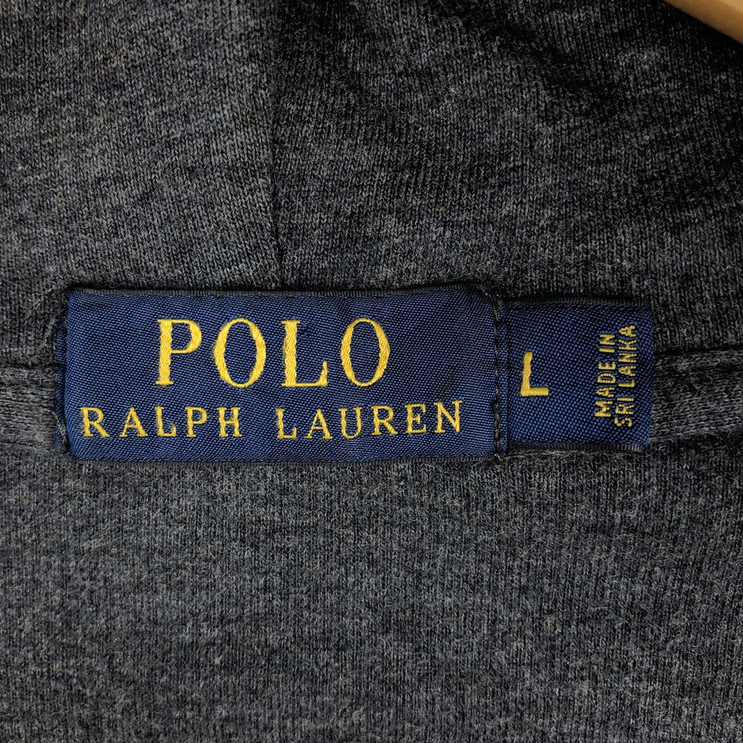 Ralph Lauren POLO RALPH LAUREN Sweat Full Zip Hoodie Men's L size cotton gray type Vintage Second Hand