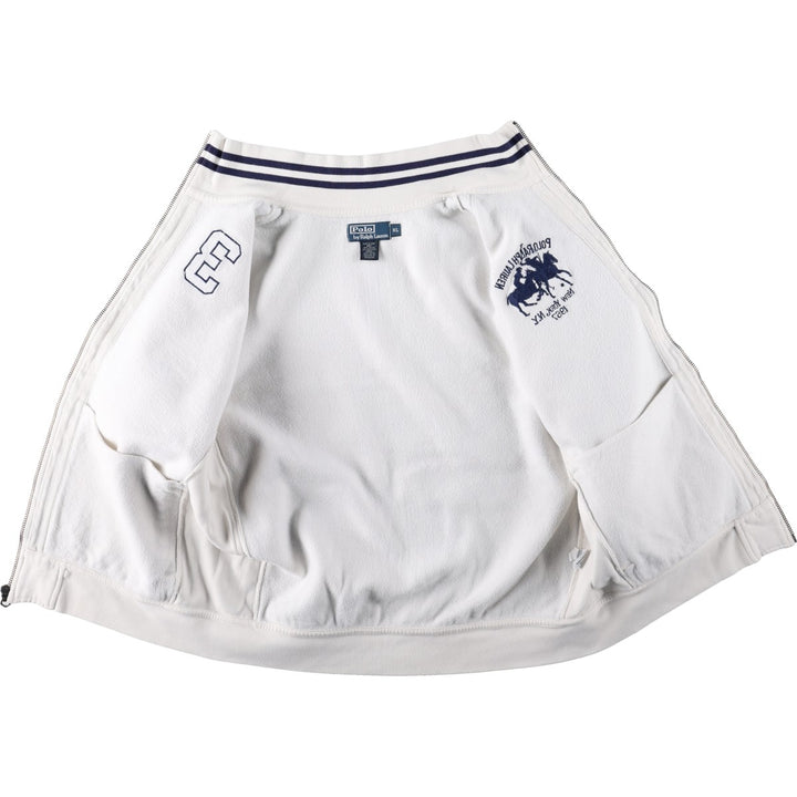 Ralph Lauren POLO by Ralph Lauren Double Pony Full-Zip Sweatshirt (Men's XL equivalent) cotton white type Vintage Second Hand