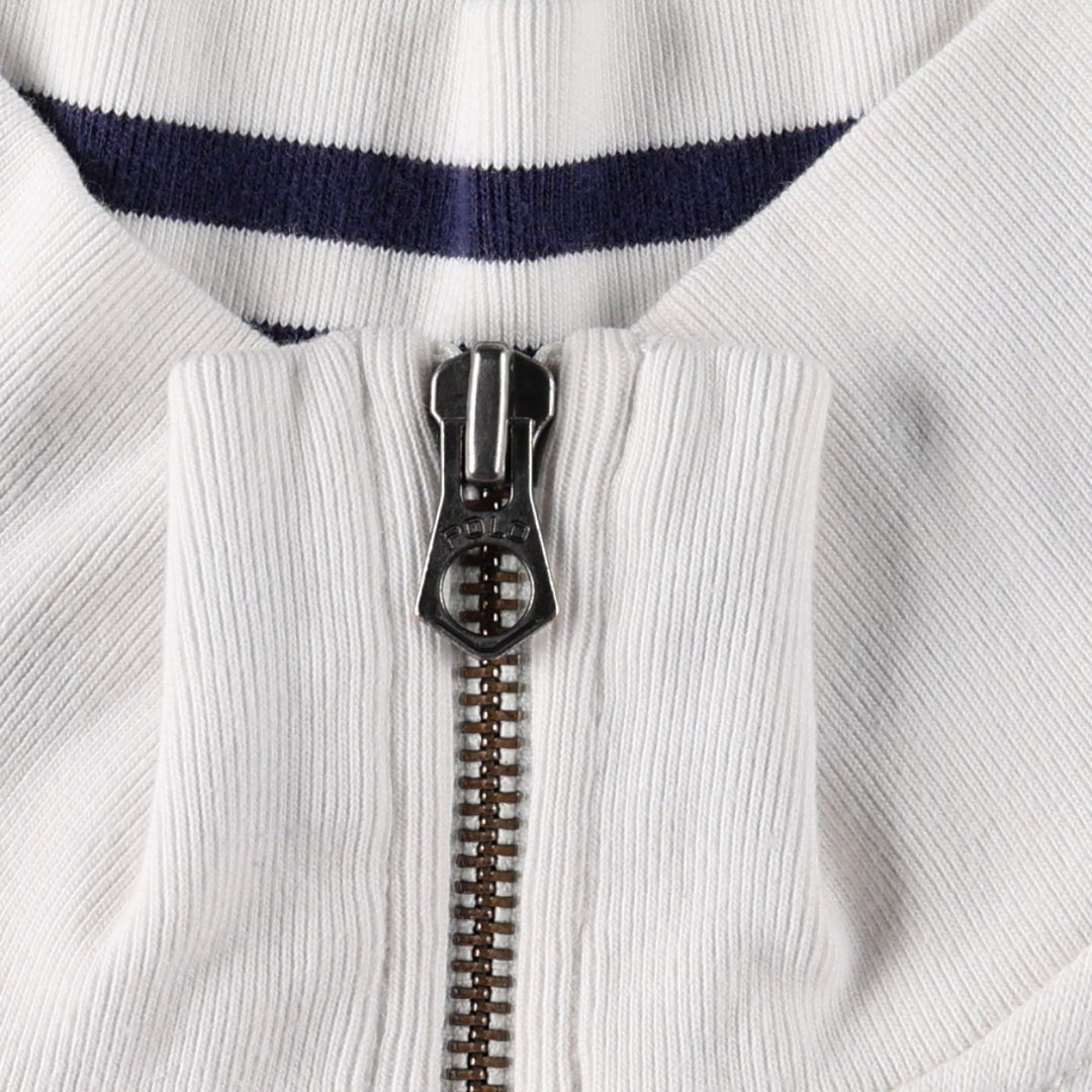 Ralph Lauren POLO by Ralph Lauren Double Pony Full-Zip Sweatshirt (Men's XL equivalent) cotton white type Vintage Second Hand