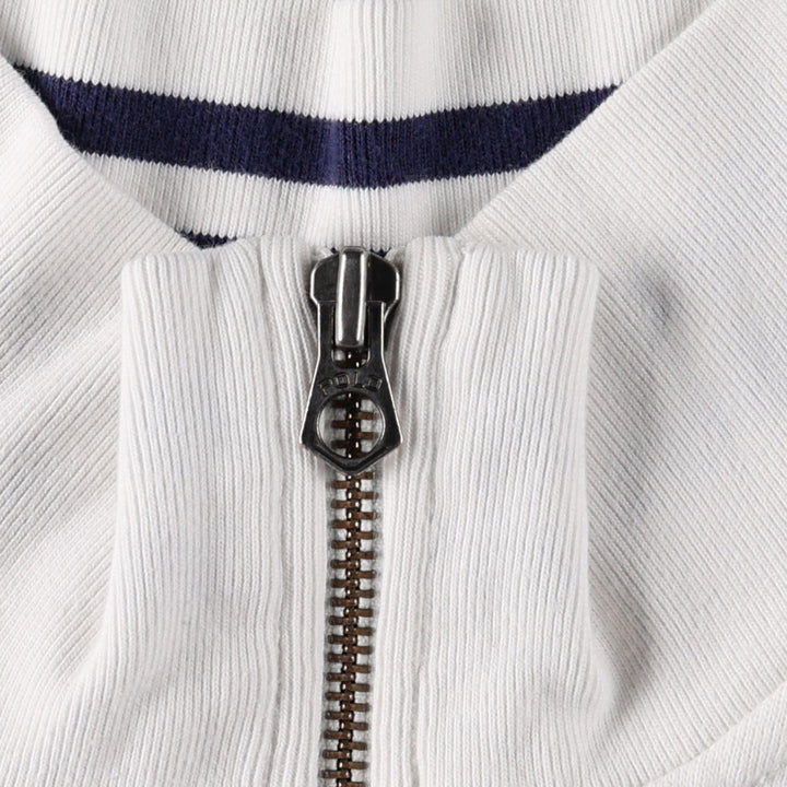 Ralph Lauren POLO by Ralph Lauren Double Pony Full-Zip Sweatshirt (Men's XL equivalent) cotton white type Vintage Second Hand
