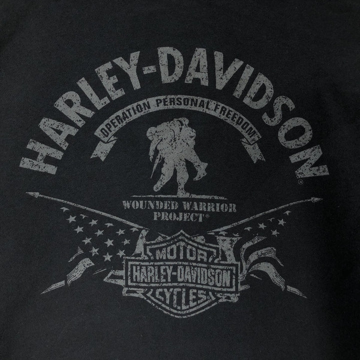 Harley-Davidson Motorcycle Sweat Full-Zip Hoodie, Men's Size XL (approx.) unclear black type Vintage Second Hand
