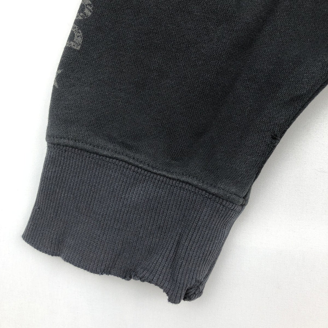 Harley-Davidson Motorcycle Sweat Full-Zip Hoodie, Men's Size XL (approx.) unclear black type Vintage Second Hand