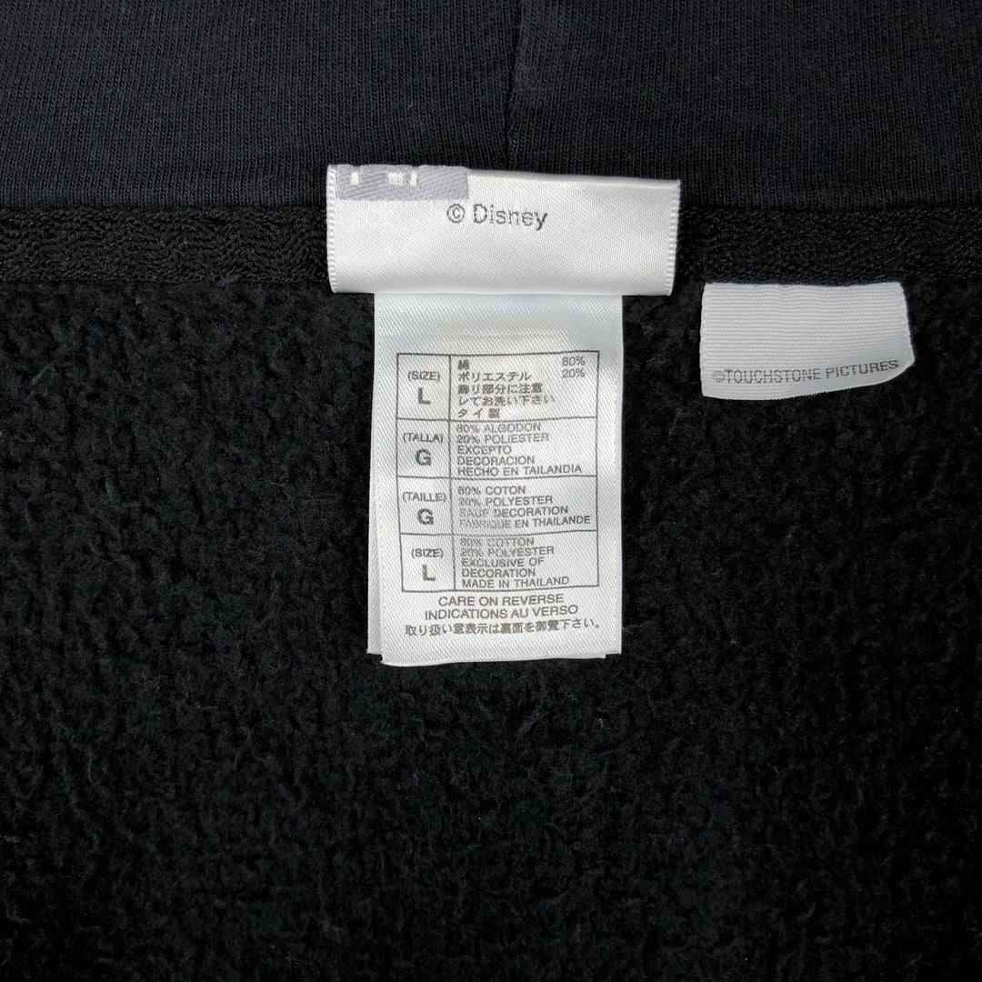 Disney Nightmare Before Christmas Character Sweat Full-Zip Hoodie (Men's Size L) cotton black type Vintage Second Hand