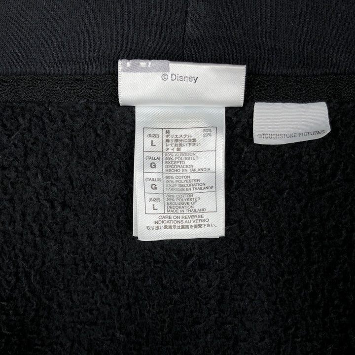 Disney Nightmare Before Christmas Character Sweat Full-Zip Hoodie (Men's Size L) cotton black type Vintage Second Hand