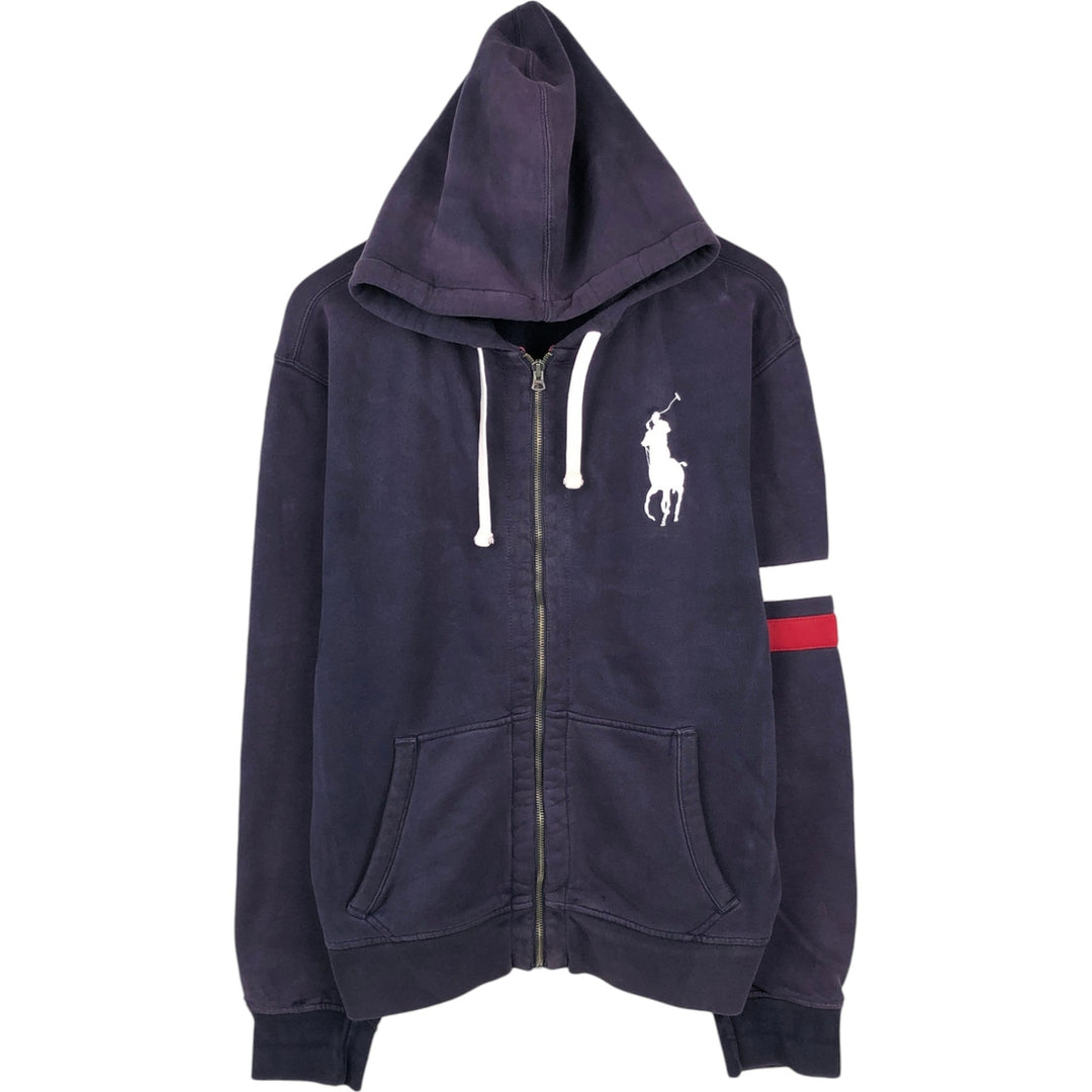 Ralph Lauren POLO by Ralph Lauren Big Pony Full-Zip Hoodie, Men's XL cotton navy blue type Vintage Second Hand