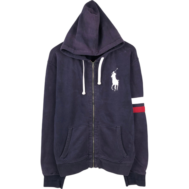 Ralph Lauren POLO by Ralph Lauren Big Pony Full-Zip Hoodie, Men's XL cotton navy blue type Vintage Second Hand