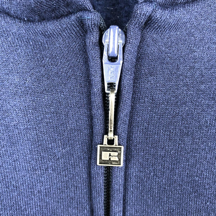 Vintage 90'S Russell Athletic full-zip sweatshirt, USA made, men's size XL cotton navy blue type Vintage Second Hand
