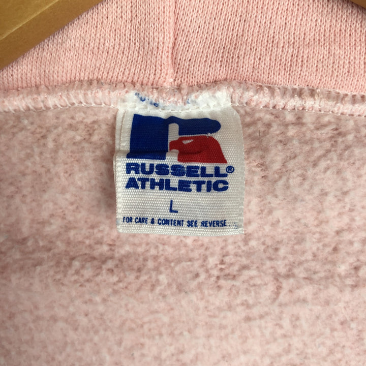 Vintage Russell Athletic full-zip sweatshirt, size L, men's. polyester pink type Vintage Second Hand