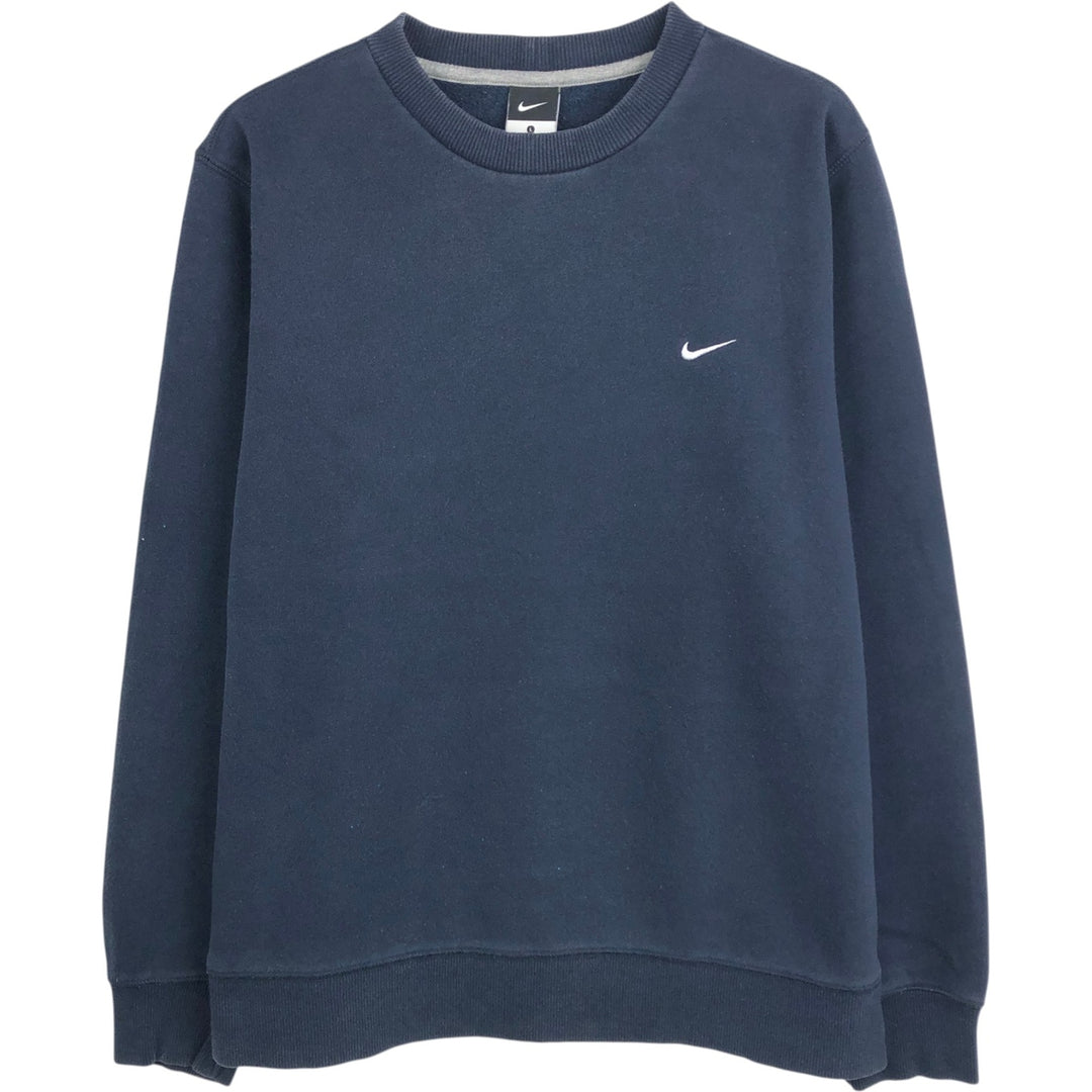 Nike One Point Logo Sweatshirt, Trainer, Men's Size L cotton navy blue type Vintage Second Hand