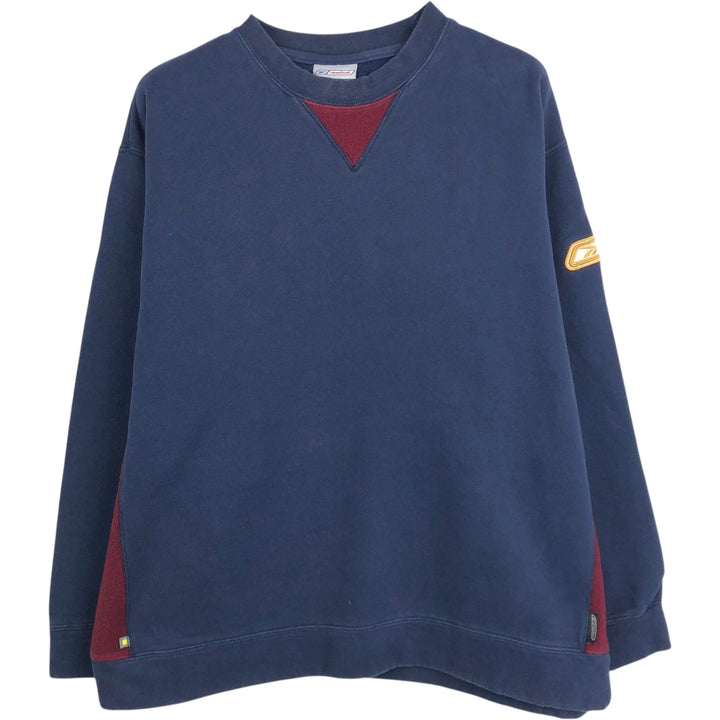 Reebok logo sweatshirt, men's size L cotton navy blue type Vintage Second Hand