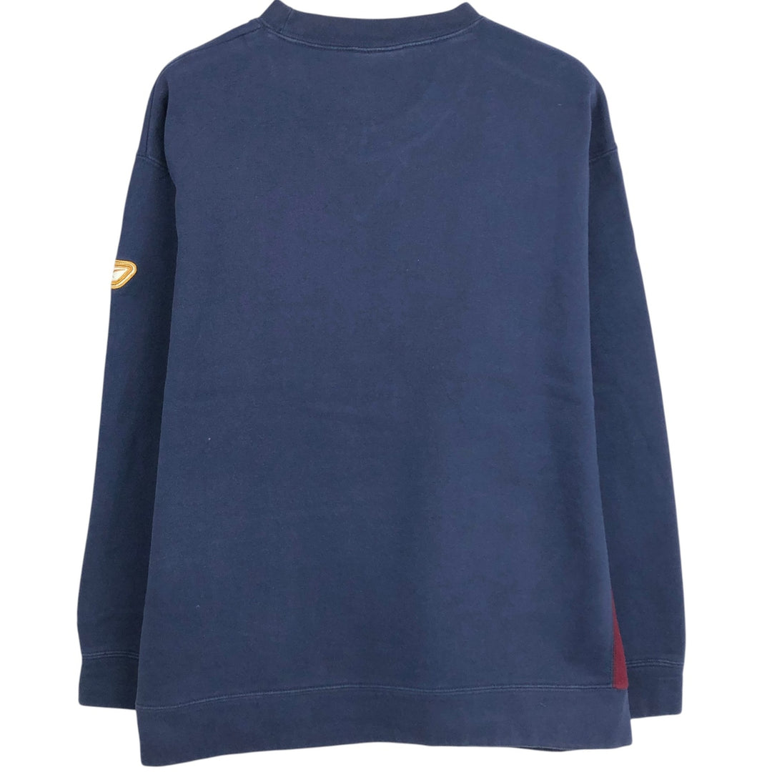 Reebok logo sweatshirt, men's size L cotton navy blue type Vintage Second Hand