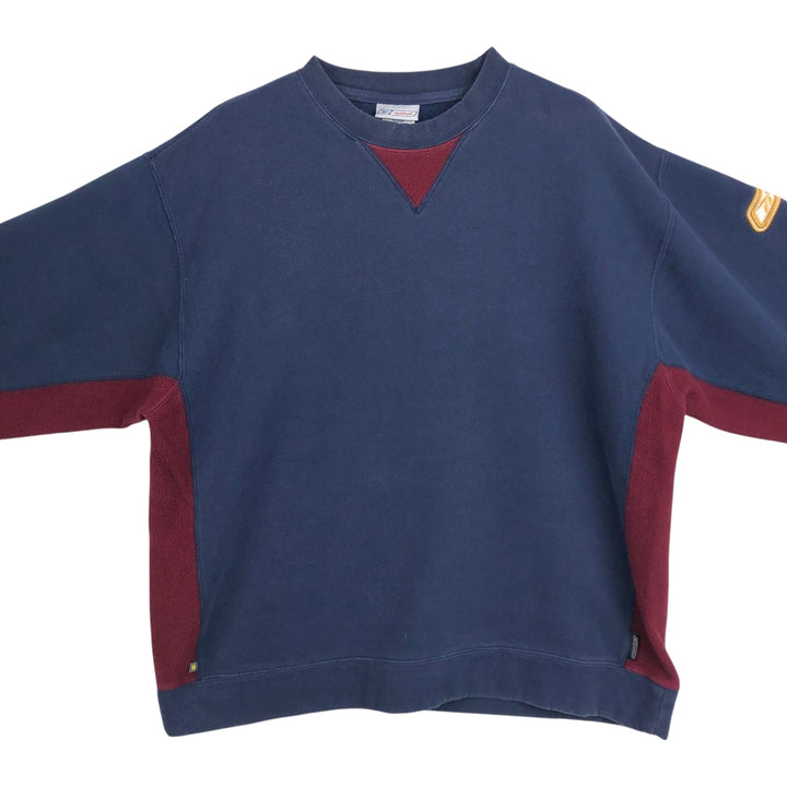 Reebok logo sweatshirt, men's size L cotton navy blue type Vintage Second Hand