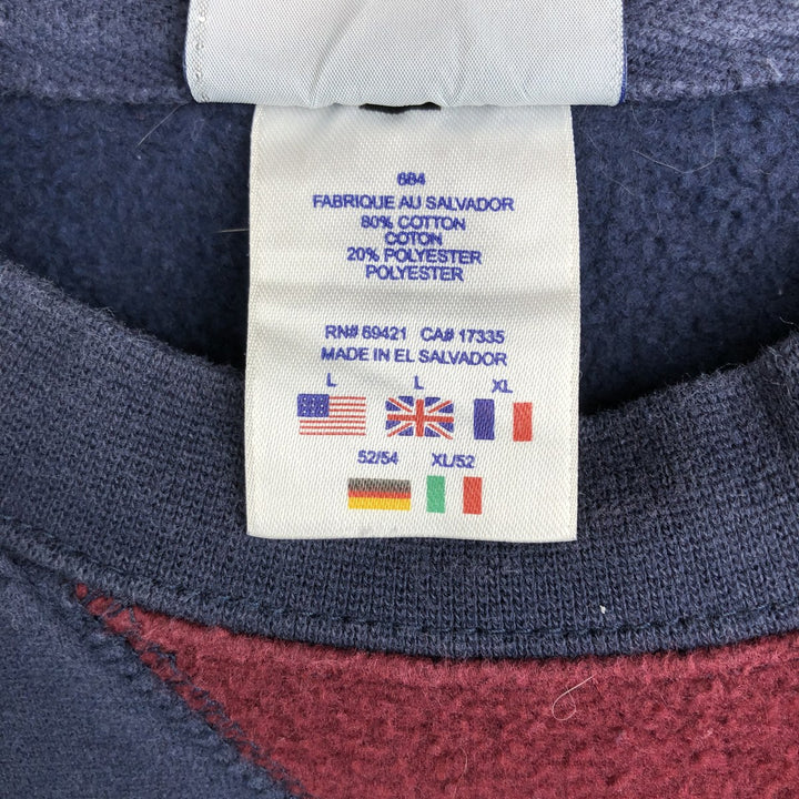 Reebok logo sweatshirt, men's size L cotton navy blue type Vintage Second Hand