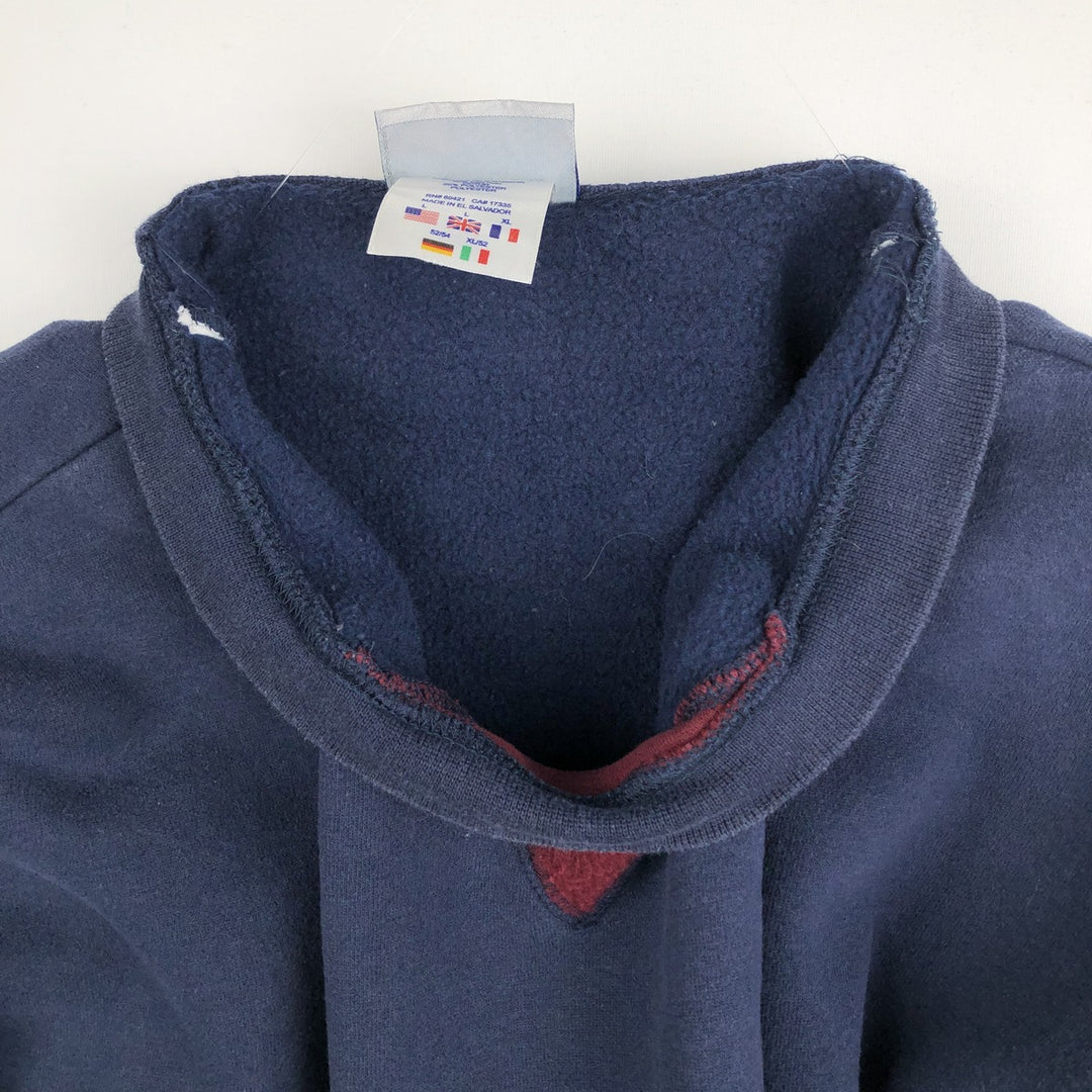 Reebok logo sweatshirt, men's size L cotton navy blue type Vintage Second Hand