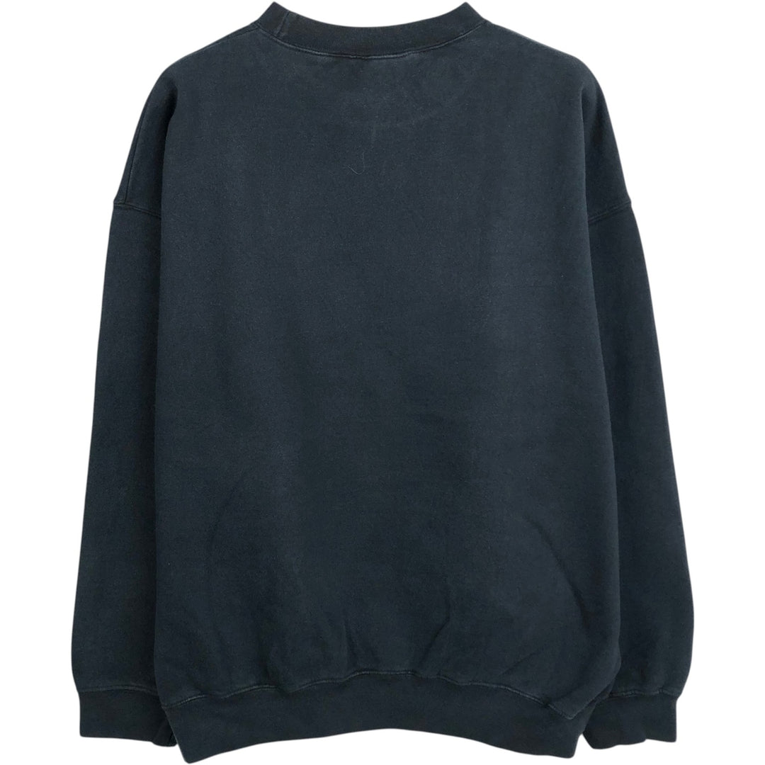 90'S Reebok One-Point Logo Sweatshirt, Men's Size XL (Equivalent), Vintage cotton black type Vintage Second Hand