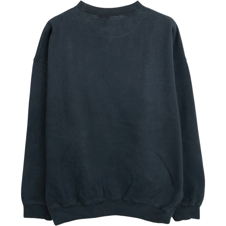 90'S Reebok One-Point Logo Sweatshirt, Men's Size XL (Equivalent), Vintage cotton black type Vintage Second Hand