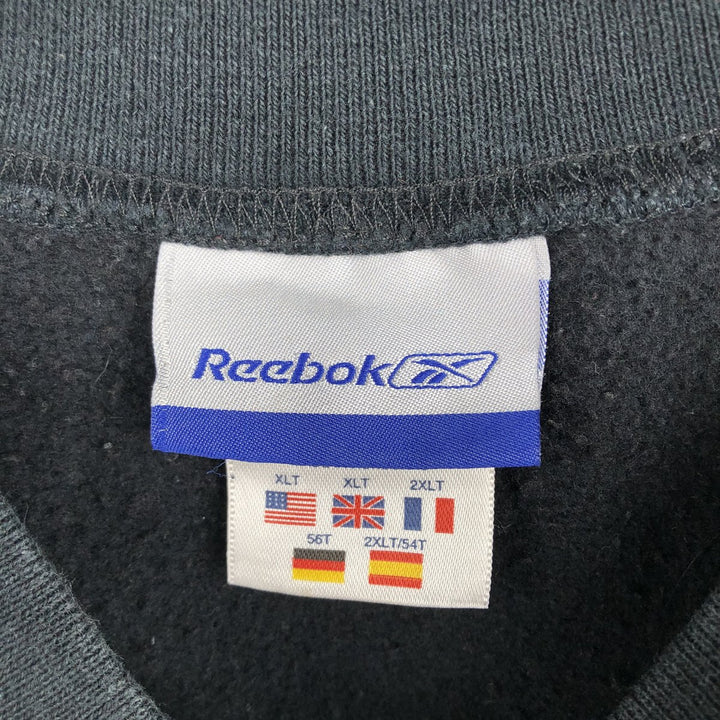 90'S Reebok One-Point Logo Sweatshirt, Men's Size XL (Equivalent), Vintage cotton black type Vintage Second Hand