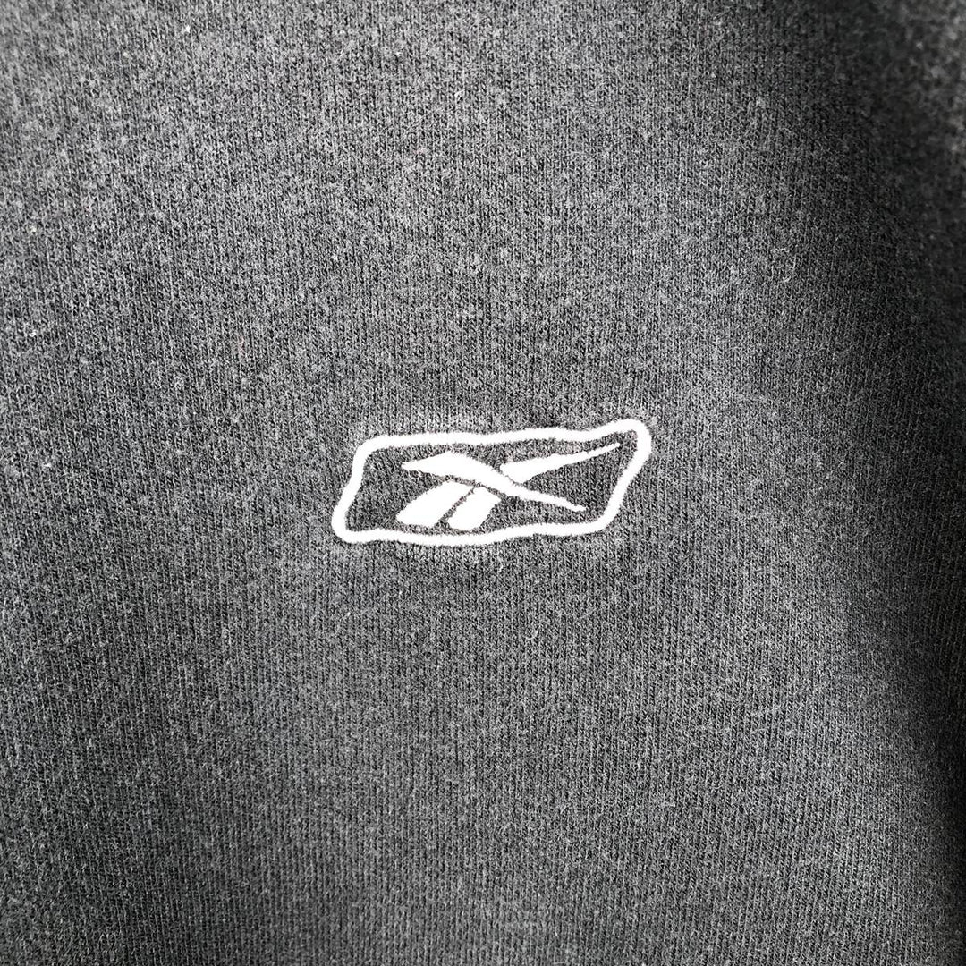90'S Reebok One-Point Logo Sweatshirt, Men's Size XL (Equivalent), Vintage cotton black type Vintage Second Hand