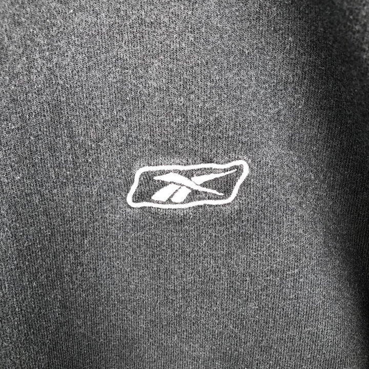 90'S Reebok One-Point Logo Sweatshirt, Men's Size XL (Equivalent), Vintage cotton black type Vintage Second Hand