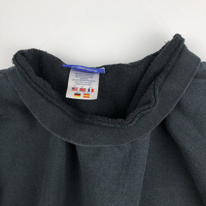 90'S Reebok One-Point Logo Sweatshirt, Men's Size XL (Equivalent), Vintage cotton black type Vintage Second Hand