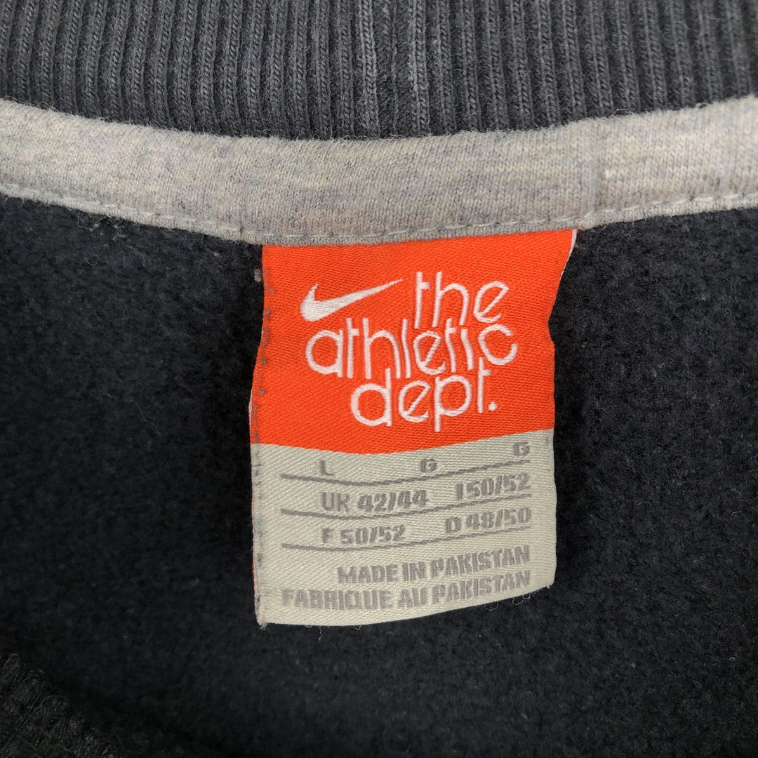 Nike the athletic department. One-point logo sweatshirt, men's size L cotton black type Vintage Second Hand